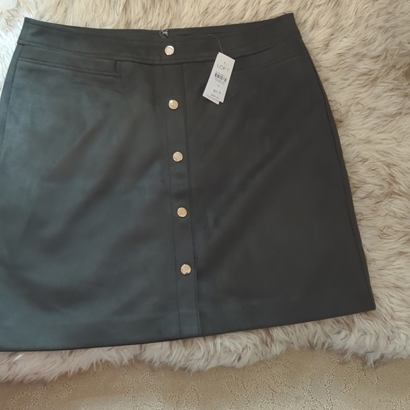 Loft deep olive/dark gray skirt - Picture 2 of 6